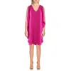 Trina Turk Womens Solid Recycled Polyester Shift Dress In Multi