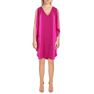 Trina Turk Womens Solid Recycled Polyester Shift Dress In Multi