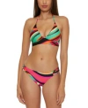 Trina Turk Womens Swoop Print Reversible Bikini Top Bikini Bottoms In Multi