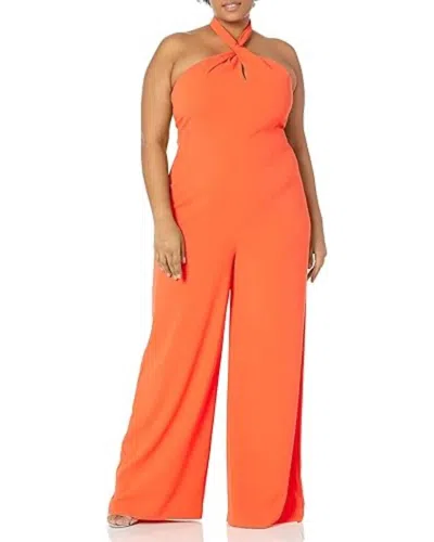 Trina Turk Wonderment Jumpsuit In Fire Island Orange In Multi