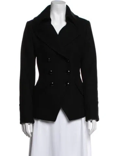 Pre-owned Trina Turk Wool Blazer In Black