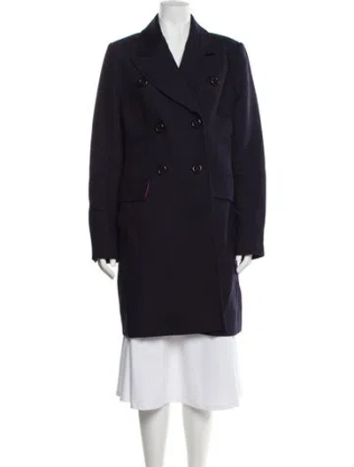 Pre-owned Trina Turk Wool Blazer In Blue