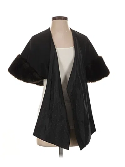 Pre-owned Trina Turk Wool Cardigan Sweater In Black