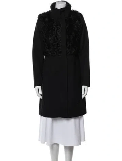 Pre-owned Trina Turk Wool Coat In Black