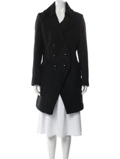 Pre-owned Trina Turk Wool Coat In Black