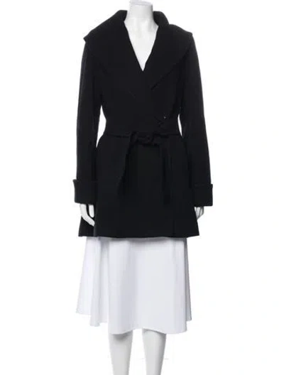 Pre-owned Trina Turk Wool Coat In Black