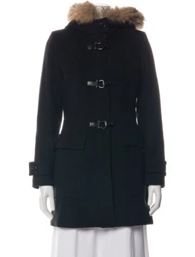 Pre-owned Trina Turk Wool Coat In Black