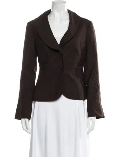 Pre-owned Trina Turk Wool Evening Jacket In Brown