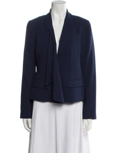 Pre-owned Trina Turk Wool Jacket In Blue