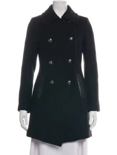 Pre-owned Trina Turk Wool Peacoat In Multicolor