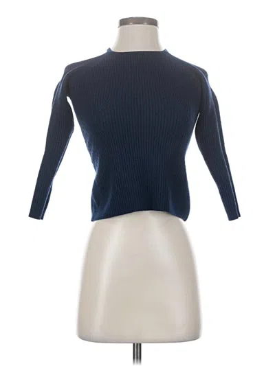 Pre-owned Trina Turk Wool Pullover Sweater In Blue