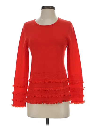 Pre-owned Trina Turk Wool Pullover Sweater In Orange