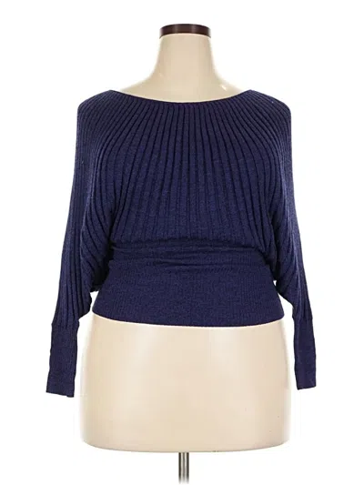 Pre-owned Trina Turk Wool Sweater In Blue