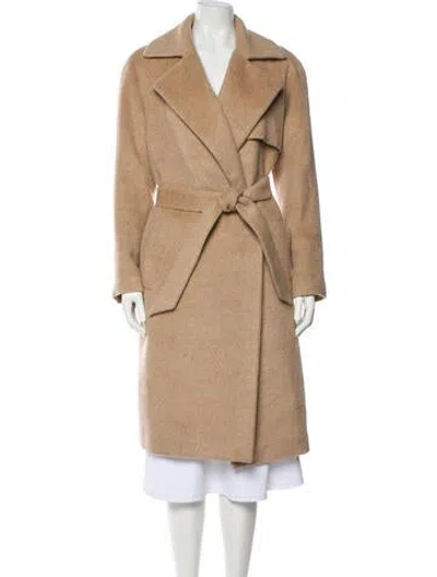 Pre-owned Trina Turk Wool Trench Coat In Gray