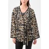 Trina Turk Wright Tie Front Leopard Cardigan In Multi