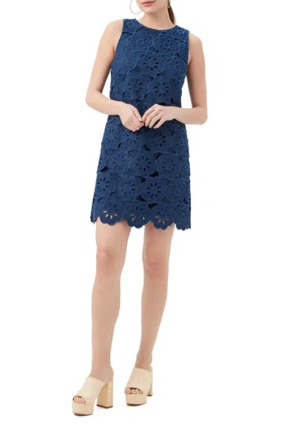 Trina Turk Yakitori Lace Shift Dress In Blue