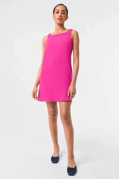Trina Turk Yokuna Jewel Neck Mini Dress In Pink