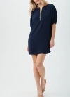 Trina Turk Zariah Dolman-sleeve Mini Shift Dress In Indigo