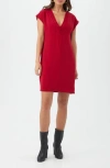 Trina Turk Zula Pleated Shift Dress In Red