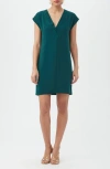 Trina Turk Zula Pleated Shift Dress In Blue