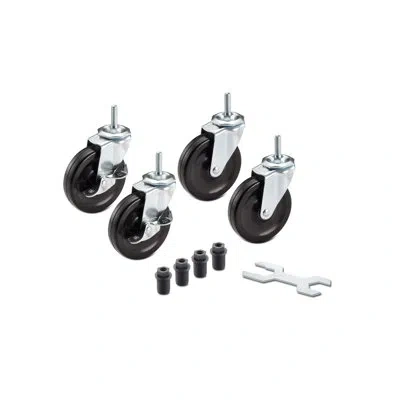 Trinity 4 In. H X 1 In. D Black Table Wheel (set Of 4)