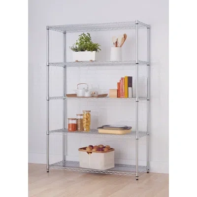 Trinity Ecostorage Chrome 5-tier Steel Wire Shelving Unit (48 In. W X 72 In. H X 18 In. D)