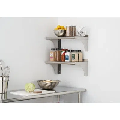 Trinity Ecostorage Nsf Stainless Steel Wall Shelf (2-pack) In Silver
