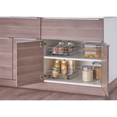 Trinity Trinty Pro Ecostorage Chrome Steel Wire In Cabinet Sliding Drawer (2-pack) In Chrome;chromed Plating
