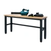 Trinity Wood Top Work Table In Black