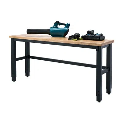 Trinity Wood Top Work Table In Black