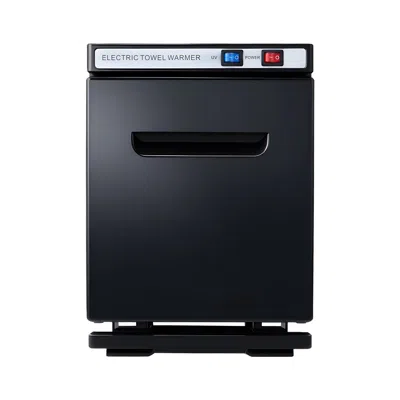 Trio Home Hot Towel Warmer, 1.1 Gal Small Towel Warmer Cabinet With Clip & Stainless Steel Rack, Holds Up 8-12 In Black