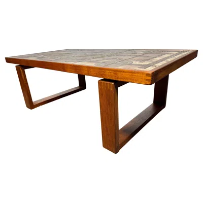 Pre-owned Trioh Møbelfabrik Stunning Teak & Tile Coffee / Cocktail Table By Ox-art -trioh C.1978 / Denmark In Brown