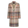 Triona Women's Neutrals / Gold Camel Check Saoirse Cashmere Blend Coat In Gold