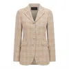 Triona Women's Neutrals Sandstone Check Fiadh Light Wool Jacket