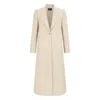 Triona Women's Neutrals / White Beige Herringbone Shannon Tweed Coat In White