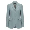 Triona Women's Ocean Blue Fiadh Irish Tweed Jacket In Blue