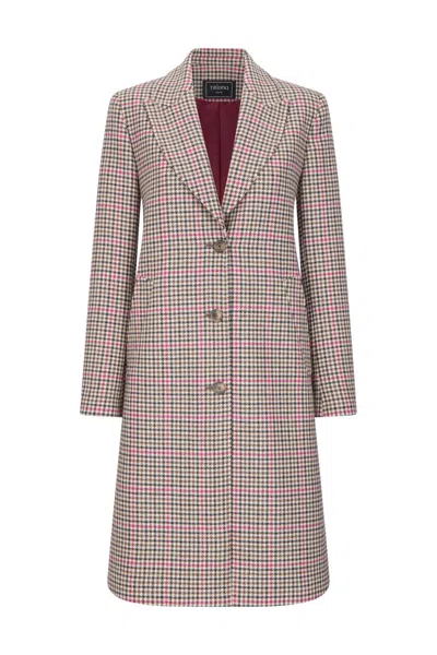 Triona Women's Shannon Tweed Knee Coat In Camel / Pink In Neutral