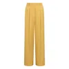 Triona Women's Yellow / Orange Mustard Irish Linen Bridget Trouser