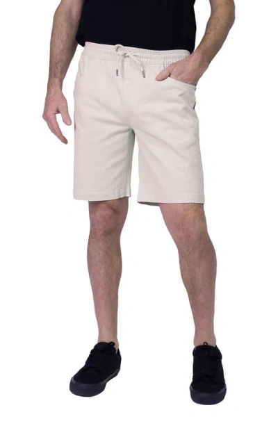 Triple Five Soul Stretch Twill Pull-on Shorts In Stone