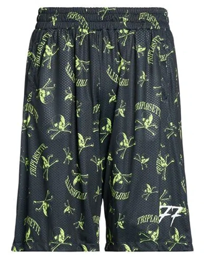 Triplosette Wear Man Shorts & Bermuda Shorts Black Size Xs Polyester