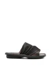 Trippen Drift Ruched Sandals In Brown
