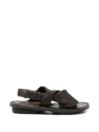 Trippen "embrace" Flat Sandals In Brown