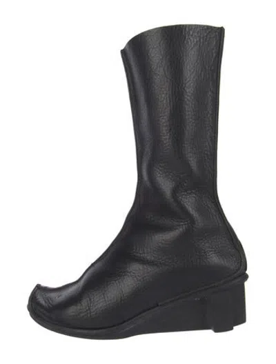 Pre-owned Trippen Leather Boots In Black/blue