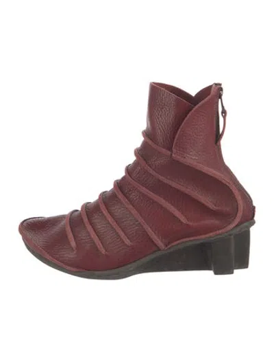 Pre-owned Trippen Leather Boots In Burgundy
