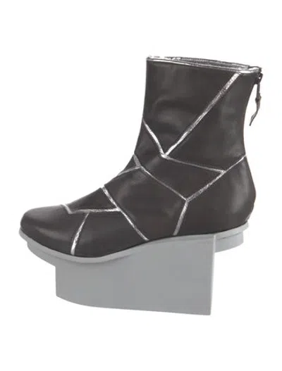 Pre-owned Trippen Leather Boots In Grey