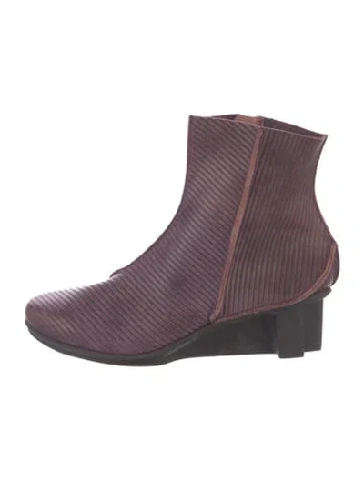 Pre-owned Trippen Leather Boots In Purple