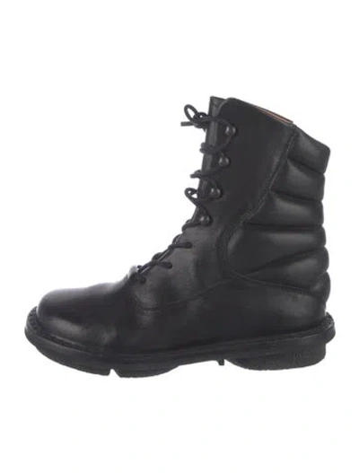 Pre-owned Trippen Leather Combat Boots In Black