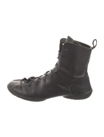 Pre-owned Trippen Leather Combat Boots In Black