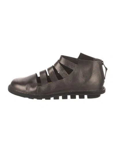 Pre-owned Trippen Leather Flats In Brown