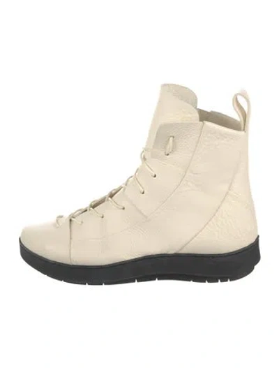 Pre-owned Trippen Leather Lace-up Boots In Neutrals